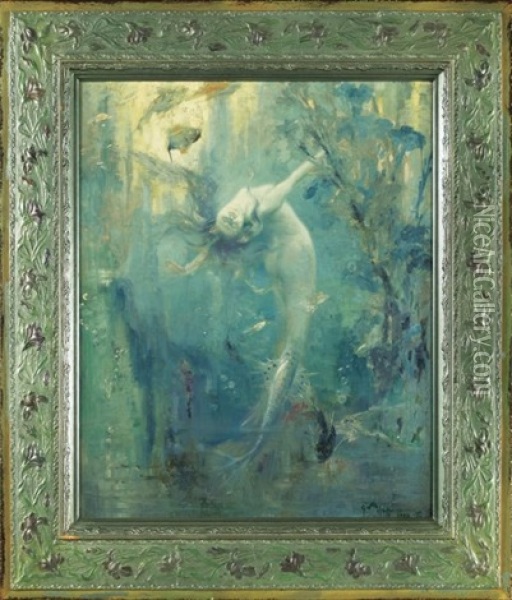 Sirene Oil Painting - Gaston Hoffmann