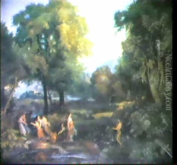 Ulysse Et Nausicaa Oil Painting - Antoine Eugene Ernest Buttura