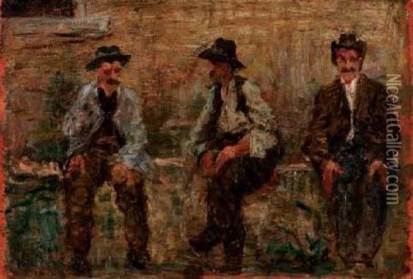 I Tre Amici Oil Painting - Erma Zago