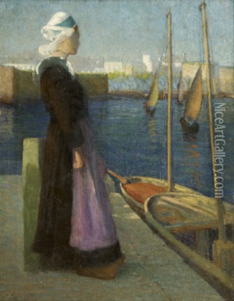 The Return Of The Sardine Fleet Oil Painting - Samuel C. Taylor