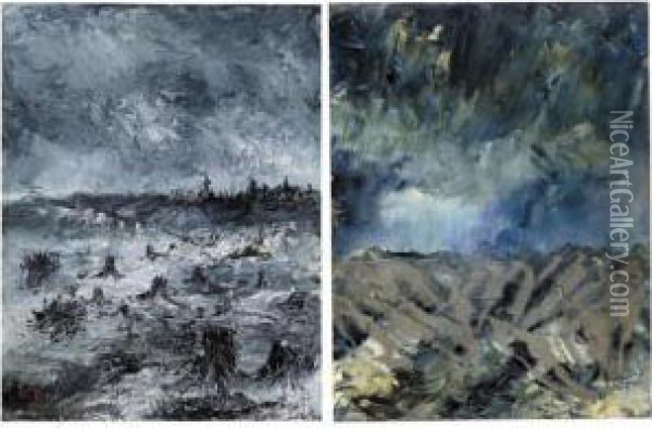 Svedjeland (dalaro) Oil Painting - August Strindberg