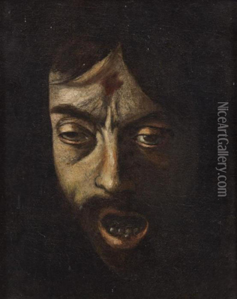 Golia Oil Painting - Michelangelo Merisi Da Caravaggio