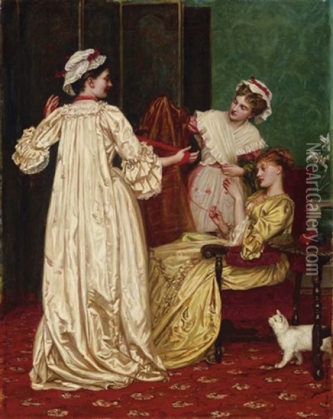 The Gossips Oil Painting - Valentine Cameron Prinsep