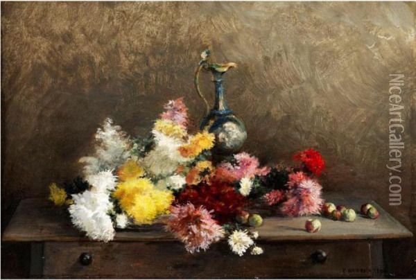 Blumenstilleben Oil Painting - Victor Marie Roussin