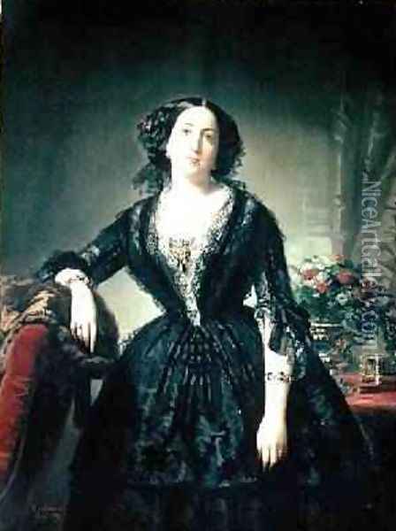 Portrait of Maria Dolores Aldama Marquesa de Montelo 1855 Oil Painting - Federico de Madrazo y Kuntz