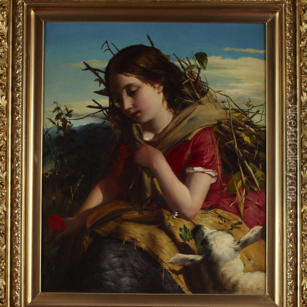 The Young Shepherdess Oil Painting - Robert Herdman