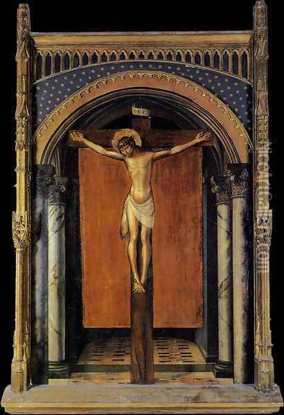 Christ on the Cross 1493-99 Oil Painting - Pedro Berruguette