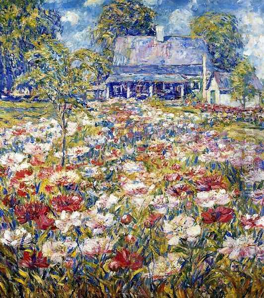 The Peony Garden Oil Painting - D. Putnam Brinley