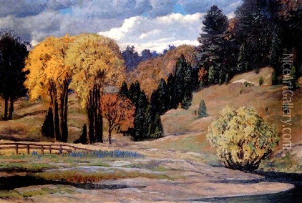 York Mills Valley - The Don River Oil Painting - Francis Hans Johnston
