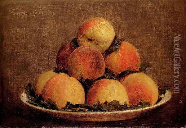 Peaches Oil Painting - Ignace Henri Jean Fantin-Latour