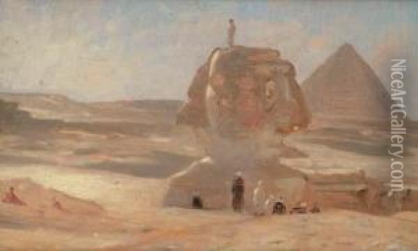 Le Sphinx, Egypte Oil Painting - Charles Zacharie Landelle