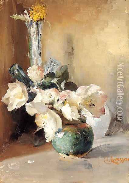 Christmas Roses Oil Painting - Carl Larsson
