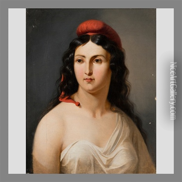 Portrait Of A Girl Oil Painting - Berndt Abraham Godenhjelm