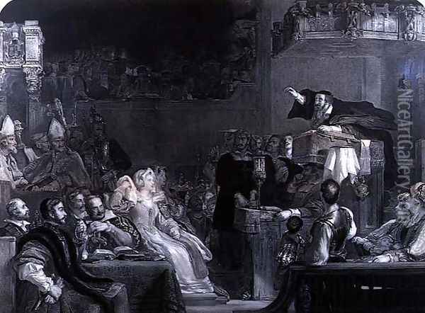 The Preaching of John Knox, c.1837 Oil Painting - Sir David Wilkie