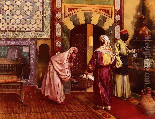 The Hammam Oil Painting - Rudolph Ernst