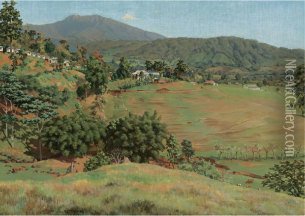 View Of Costa Rica Oil Painting - Emilio Span