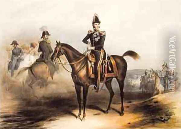 Equestrian Portrait of Leopold I 1790-1865 King of Belgium 1832 Oil Painting - Jean-Baptiste Madou