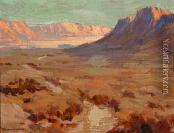 California Desert Landscape Oil Painting - Jean Mannheim