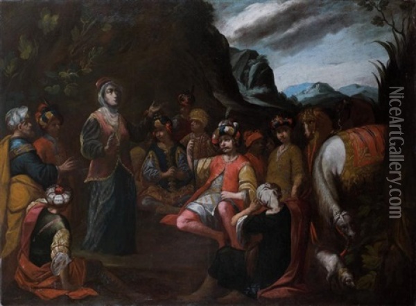 Daniel Et L'explication Des Songes Oil Painting - Giovanni Antonio Burrini