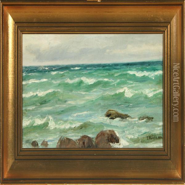 Seascape Oil Painting - Louise Bonfils