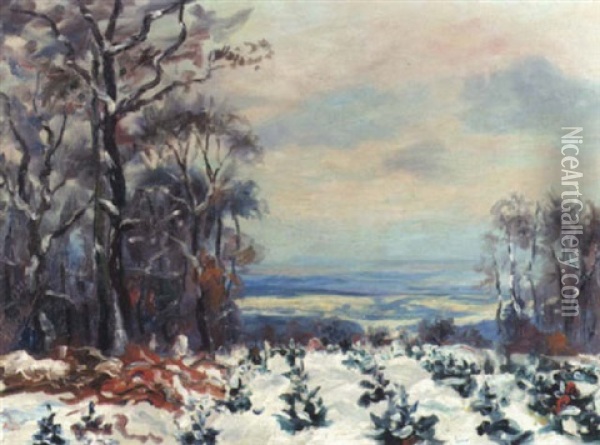 Winter Im Taunus Oil Painting - Friedrich Wilhelm Mook