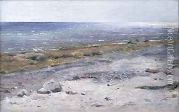 The Beach Mols Oil Painting - Janus la Cour