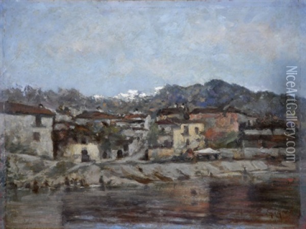Feriolo - Lago Maggiore Oil Painting - Eugenio Gignous