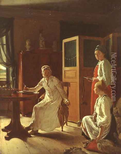 Morning of the Lady of the the Manor, 1823 Oil Painting - Aleksei Gavrilovich Venetsianov