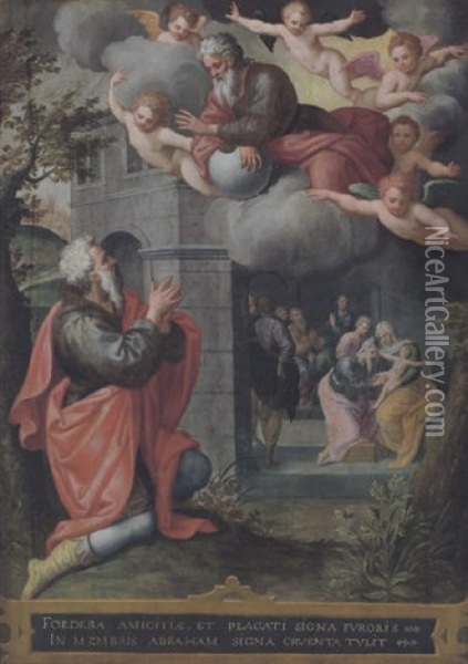 Die Verheissung Gottes An Abraham Von Seiner Zahlreichen Nachkommenschaft Oil Painting - Lambert van Noort