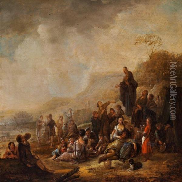 The World Before The Flood Oil Painting - Jacob Willemsz de Wet the Elder