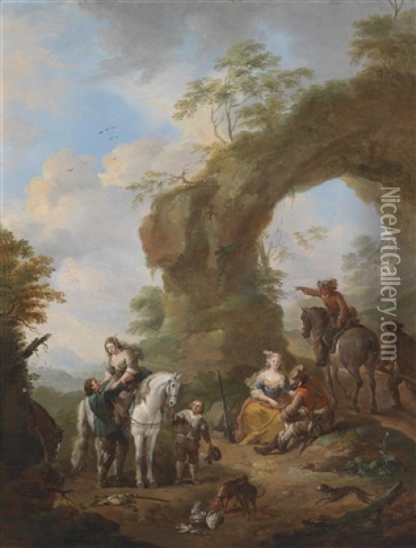 Nach Der Jagd Oil Painting - Johann Georg Pforr