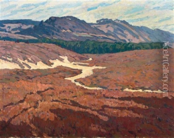A Heath Landscape Oil Painting - Karl Ellermann