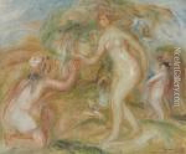 Esquisse Du Jugement De Paris Oil Painting - Pierre Auguste Renoir