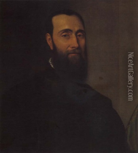 Ritratto Di Gentiluomo Oil Painting - Giovanni Battista (il Bergamasco) Castello