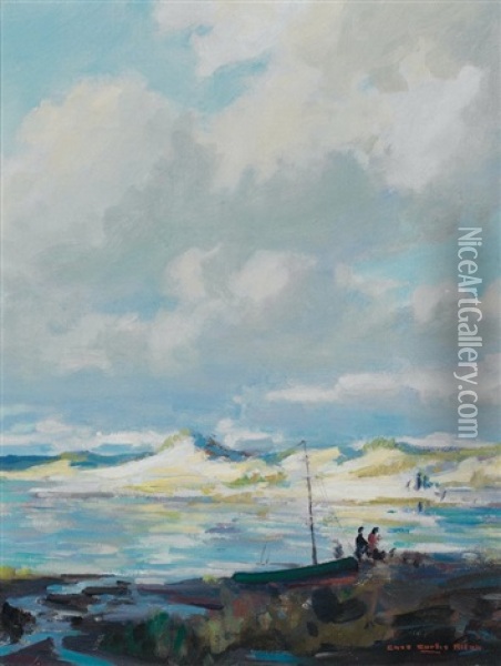 Cloudy Day, Ogunquit Sand Dunes Oil Painting - Charles Curtis Allen