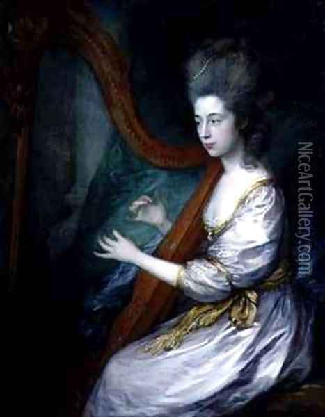 Portrait of Louisa Lady Clarges Oil Painting - Thomas Gainsborough