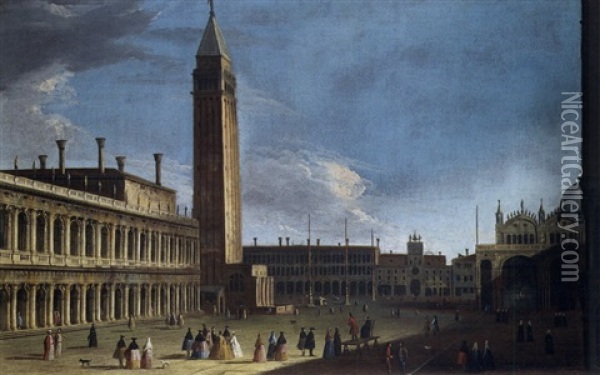 Venezia, La Piazzetta Oil Painting -  Master of the Langmatt Foundation Views