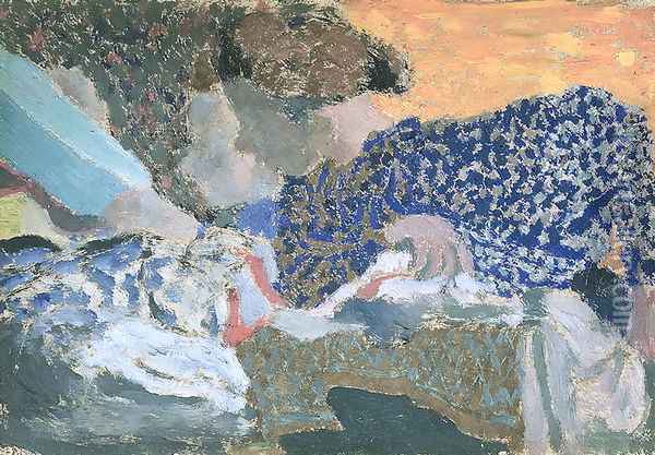 Two Seamstresses in the workroom, 1893 Oil Painting - Jean-Edouard Vuillard