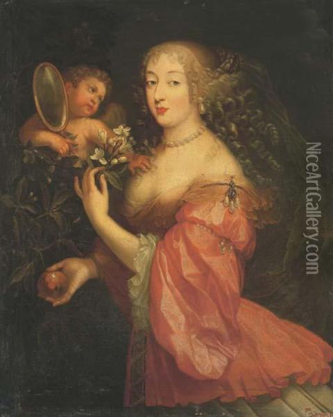 Portrait D'anne-marie-louise D'orleans, Duchesse Demontpensier Oil Painting - Gilbert De Seve