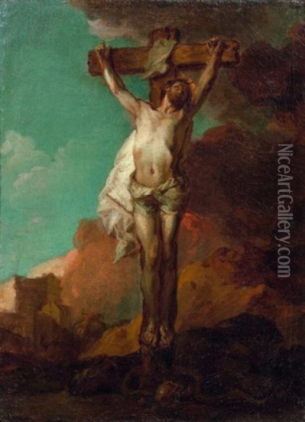 Le Christ En Croix Oil Painting - Charles de La Fosse