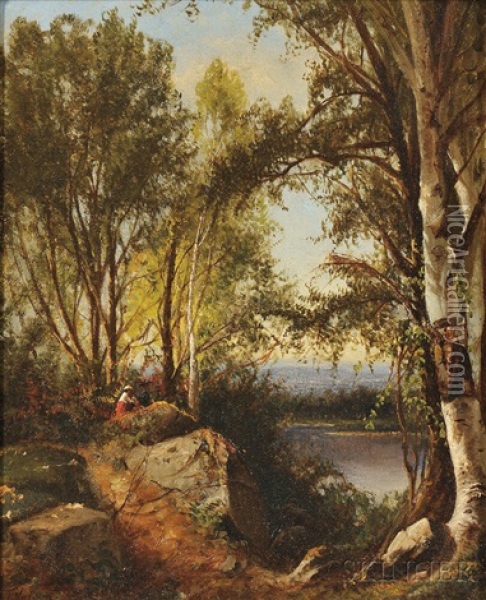 Hudson River School Landscape Oil Painting - Julie Hart Beers