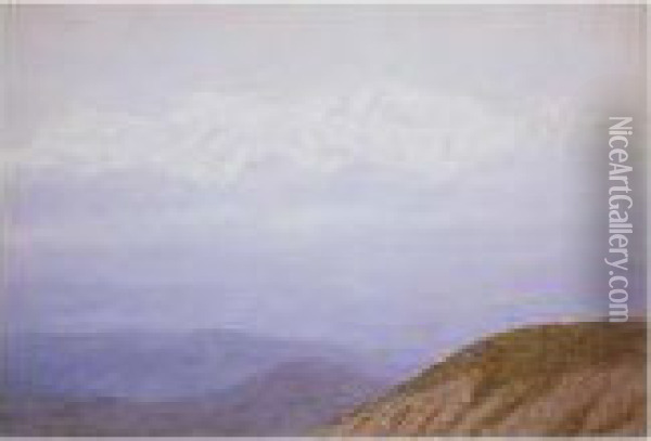 November Morning At Darjeeling Oil Painting - Alfred Walter Williams