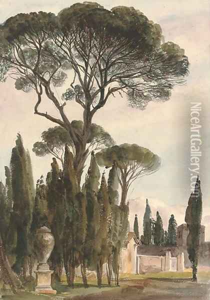 The Villa Borghese, Rome 4 Oil Painting - Harriet Cheney