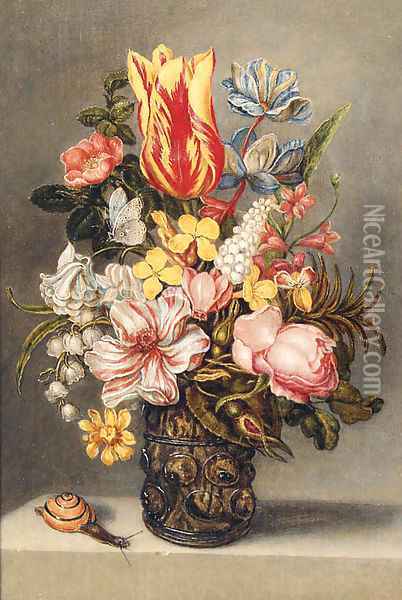Flowers Oil Painting - Ambrosius the Elder Bosschaert