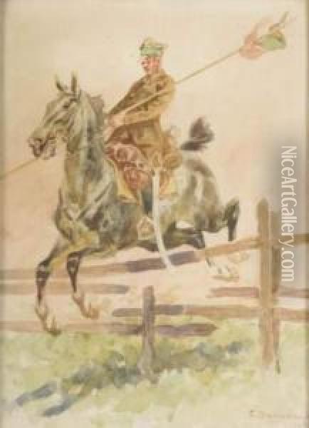 3eme Regiment De Lancier De La Vistule Oil Painting - Feliks Szewczyk