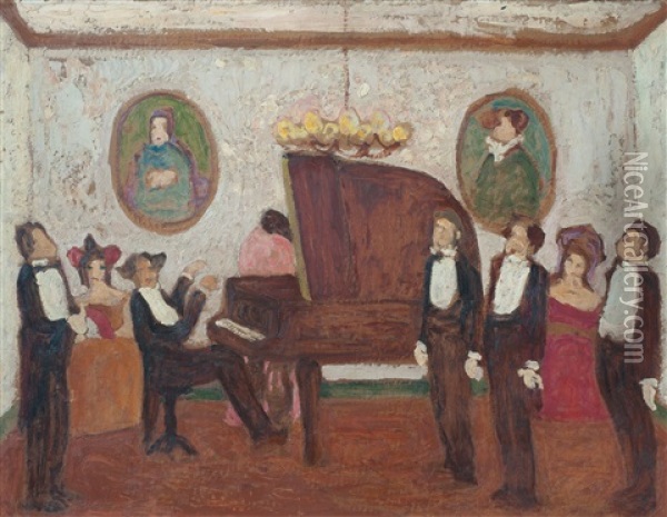 El Virtuoso Oil Painting - Pedro Figari