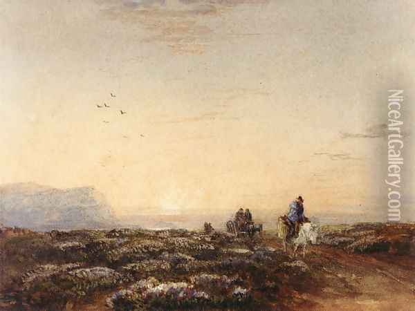 Great Orme Head from the Mouth of the Conwy, North Wales Oil Painting - David Cox