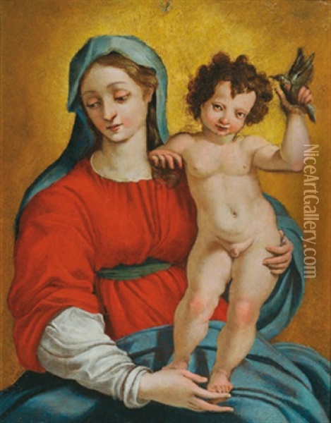Madonna Mit Kind; Madonna Con Bambino Oil Painting -  Perino del Vaga