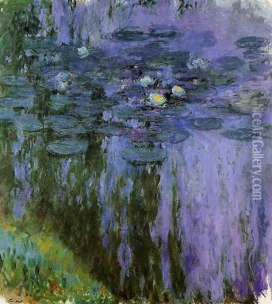 Water-Lilies5 1916-1919 Oil Painting - Claude Oscar Monet