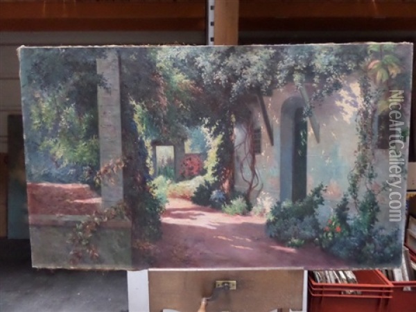 Jardin A Alger Oil Painting - Gustave Lemaitre